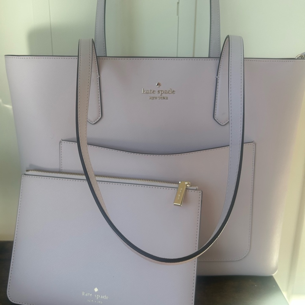 Kate Spade Lavender Tote and Pouch
